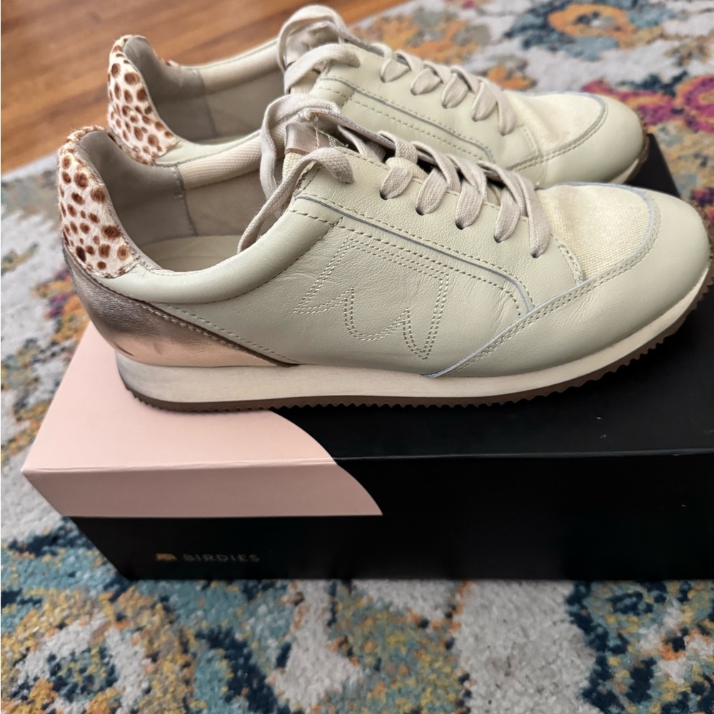 Birdies Ivory and Metallic Women's Sneakers-Good condition, slightly used